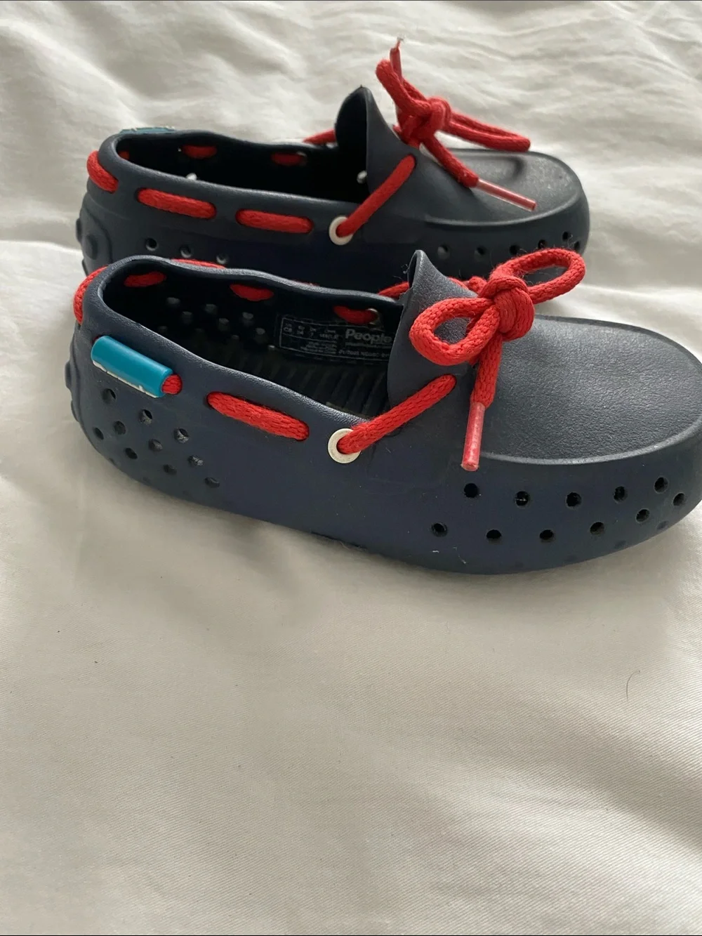 Navy and Red Jefferson-style Water Shoes